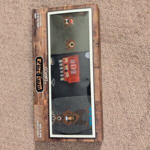 Man Cave 3 Pairs of Socks Beer and Bear Themed NIB (Giftable)